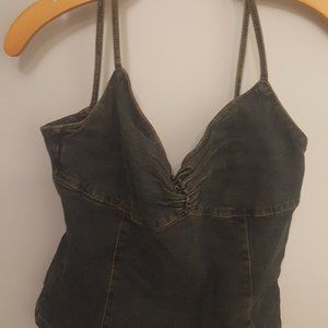 Rampage Jean Cross-Back Halter Top